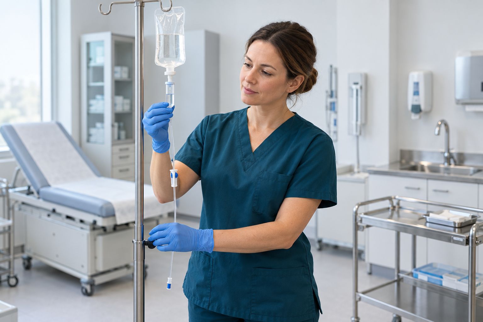 Капельница с Мексидолом — медсестра готовит капельницу